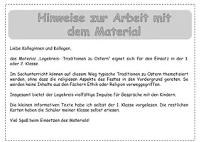 Vorschau - Anderer Materialtyp - Legekreis - Traditionen zu Ostern - Seite 1