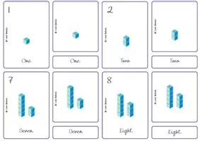 Aperçu - Apprentissages en autonomie - Numéros en anglais jusqu’à 12 - Cartes Montessori. - Page 3