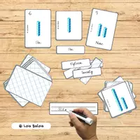 Aperçu - Apprentissages en autonomie - Numéros en anglais jusqu’à 12 - Cartes Montessori. - Page 1