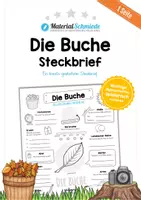 Vorschau - Arbeitsblätter - Steckbrief: Die Buche - Deckblatt