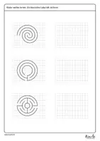 Vorschau - Mal- und Bastelvorlagen - Klassische Labyrinthe zeichnen mit dem Zirkel - Seite 1
