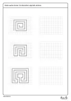 Vorschau - Arbeitsblätter - Klassische Labyrinthe zeichnen mit dem Lineal / Geodreieck - Seite 1