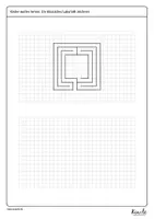 Vorschau - Arbeitsblätter - Klassische Labyrinthe zeichnen mit dem Lineal / Geodreieck - Seite 3