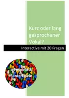 Vorschau - Arbeitsblätter - Materialpaket Vokallänge: Spiele, Karten & Arbeitsblätter - Seite 1