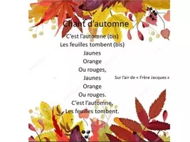 Aperçu - Outils du professeur - Comptine automne - Page de couverture