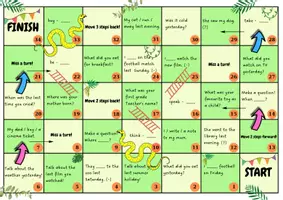 Aperçu - Jeux - Simple past Snakes and Ladders Board Game - Page 2