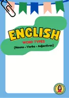 Aperçu - Feuilles d'exercices - Identifying Word Types | nouns - verbs - adjective | Grammar - Page de couverture
