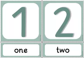 Vorschau - Bildkarten - Bild- und Wortkarten "numbers" Englisch Kl. 3/4 - Seite 1