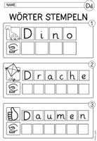 Vorschau - Arbeitsblätter - Stempelwörter "Buchstabe Dd" I Buchstabenstation I Kl. 1 - Seite 3