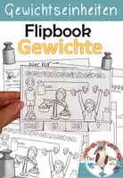 Vorschau - Arbeitsblätter - Gewichte - Flipbook zu den Gewichtseinheiten - Deckblatt