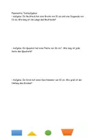 Vorschau - Arbeitsblätter - Textaufgaben Planimetrie mit Lösung - Seite 2