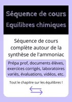 Aperçu - Préparation de séquence / Séquence complète - Séquence de cours complète - Les équilibres chimiques - Page de couverture
