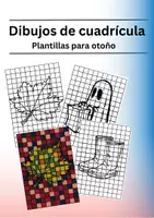 Vista previa - Hojas de trabajo - Dibujos enrejados para el otoño - Portada