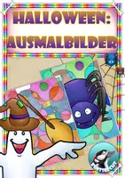 Vorschau - Unterrichtsreihen - Herbst - Halloween: Individuelle Ausmalbilder gestalten - Deckblatt