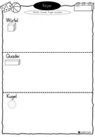 Vorschau - Arbeitsblätter - Würfel, Quader, Kugel - Geometrische Körper - Seite 1