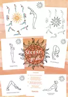 Vorschau - Mal- und Bastelvorlagen - ☀️Yoga Sonnengruß☀️ - Deckblatt