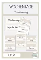 Vorschau - Mal- und Bastelvorlagen - Tage der Woche Visualisierung - Deckblatt