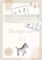 Vorschau - Arbeitsblätter - Übungen zum Z z - Hören, Schreiben, Schwingen - Deckblatt
