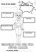 Vista previa - Manualidades / Dibujos para colorear - Tarjeta para Mamá - página 1