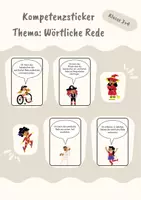 Vorschau - Arbeitsblätter - Wörtliche Rede- Kompetenzen für alle Arbeitsblätter - Deckblatt