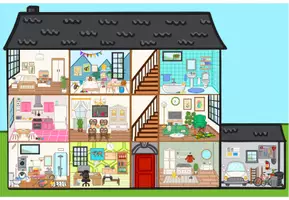 Vorschau - Poster - Wimmelbild Haus ohne Familie - Seite 1