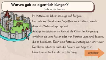 Vorschau - Mal- und Bastelvorlagen - Die mittelalterliche Burg - interaktive Datei + Falt-Blume - Seite 2