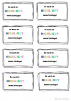 Vorschau - Mal- und Bastelvorlagen - Abschiedsgeschenk (Textmarker) - für Schülerinnen - Seite 3