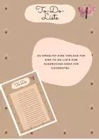 Vorschau - Anderer Materialtyp - To-Do-Liste zum Ausdrucken oder für Goodnotes (roséfarben) - Deckblatt