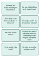 Vorschau - Aufgabenkarten - Tauschkarten Urlaub und Reisen - Seite 2