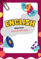 Aperçu - Outils du professeur - Role-Play Evaluation Form for English Lessons - Page de couverture