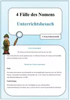 Vorschau - Stundenentwürfe - 4 Fälle des Nomens - Unterrichtsbesuch (schriftliche Ausarbeitung) - Deckblatt