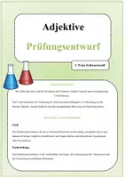 Vorschau - Stundenentwürfe - Adjektive – Prüfungsentwurf (schriftliche Ausarbeitung) - Deckblatt