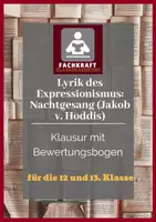 Vorschau - Klassenarbeiten - Lyrik des Expressionismus: Nachtgesang (v. Hoddis) - Klausur mit Erwartungshorizont - Deckblatt
