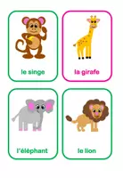 Aperçu - Cartes / Images - Cartes de Vocabulaire Animaux du Zoo FLE - Page 3