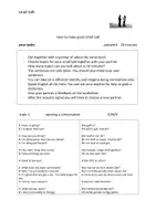 Vorschau - Arbeitsblätter - How to make good small talk - Seite 1
