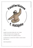 Vorschau - Anderer Materialtyp - Faultierklasse - 1. Halbjahreszeugnis in der 1. Klasse - Seite 2