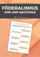 Vorschau - Arbeitsblätter - Föderalismus - Vorteile & Nachteile #demokratiestärken - Deckblatt