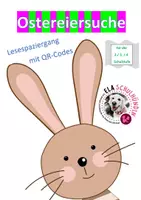 Vorschau - Arbeitsblätter - Lesespaziergang mit QR Codes - Elas Ostereiersuche - Deckblatt
