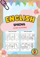 Vista previa - Hojas de trabajo - Spring Word Scramble Worksheet | Vocabulary - Portada
