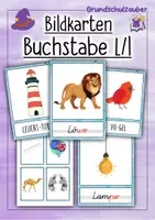 Vorschau - Arbeitsblätter - Bildkarten Buchstabeneinführung Buchstabe L - Deckblatt