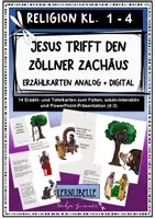 Vorschau - Unterrichtsreihen - Materialpaket "Jesus trifft den Zöllner Zachäus" - Unterrichtsreihe mit Erzähl-/ und Tafelkarten (auch interaktiv) - Seite 1