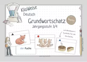 Vorschau - Bildkarten - XXL-Paket Grundwortschatz Bayern Karteikarten - Seite 1