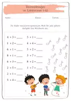 Vorschau - Arbeitsblätter - Addieren und Subtrahieren bis 10 – Mathe Grundlagen Klasse 1 - Seite 3