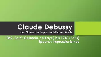 Vorschau - Präsentationen/Tafelbilder - Claude Debussy (Präsentation und H5P) - Deckblatt