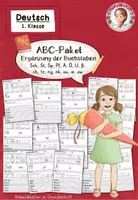 Vorschau - Stationenlernen - Buchstabeneinführung Ergänzung Grundschrift | Klasse 1 - Deckblatt