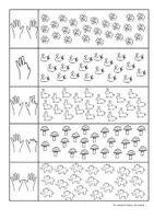 Vorschau - Arbeitsblätter - Bündeln mit Fingerbildern (2-fach differenziert) - Seite 3