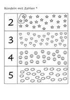 Vorschau - Arbeitsblätter - Bündeln mit Zahlen (2-fach differenziert) - Deckblatt