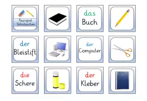 Vorschau - Spiele - Paarspiel zum Thema "Schulsachen" (DaZ/DaF) - Seite 1