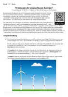 Vorschau - Arbeitsblätter - Speicherung von Windenergie in einem Pumspeicherkraftwerk (Energieerhaltung, Wirkungsgrad, regenerative Energien, +Lösung, #TimeForClimateAction) - Seite 1