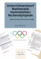Vorschau - Stundenentwürfe - Unterrichtsentwurf - Mathematik - Dezimalzahlen Rechenolympiade - Deckblatt